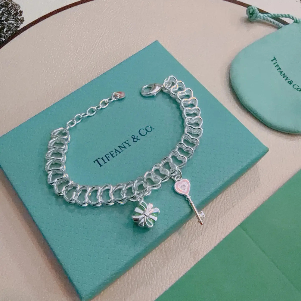 Tiffany & Co. Gifts and Love Key Silver Bracelet